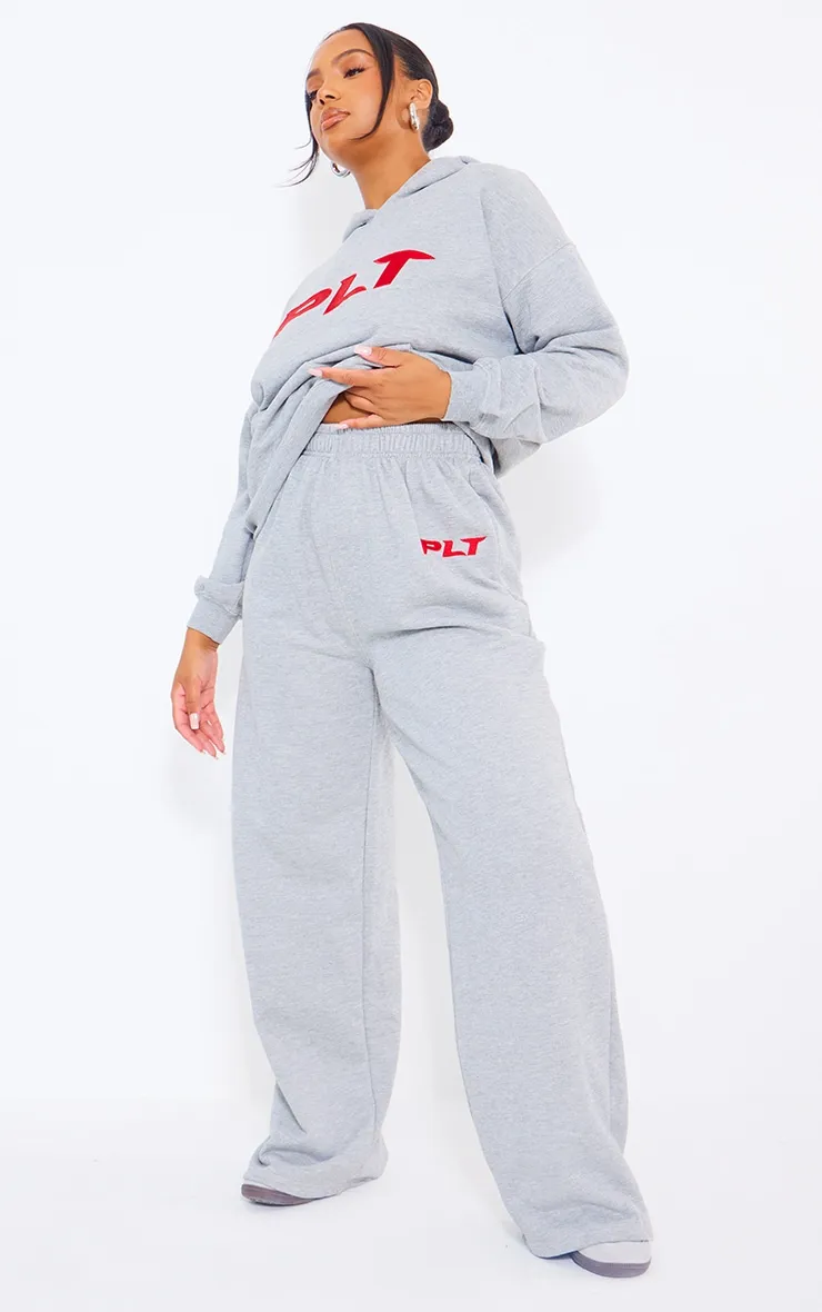 PRETTYLITTLETHING Plus Hoodie oversize gris chiné