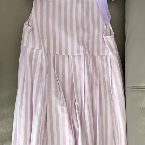 Robe d'été petite fille tissu rayé