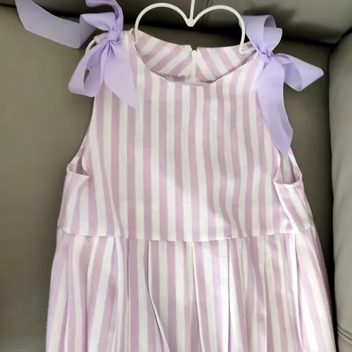 Robe d'été petite fille tissu rayé