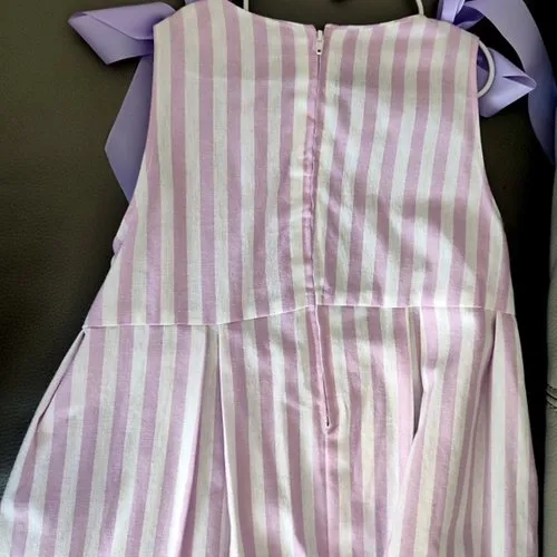 Robe d'été petite fille tissu rayé