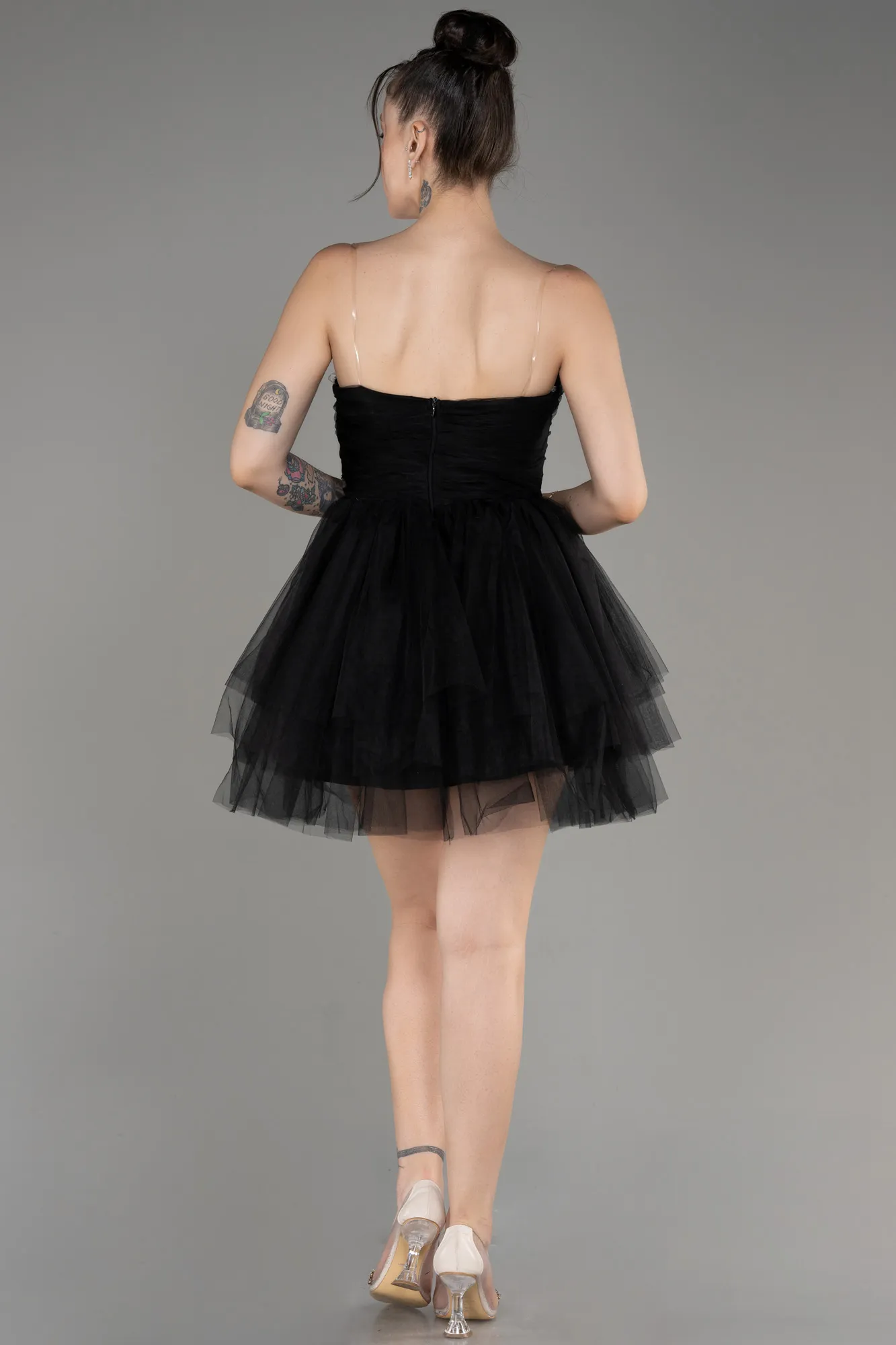 Robe de Cérémonie Mini Noir ABK2089