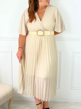 Robe Ophelie beige Curve