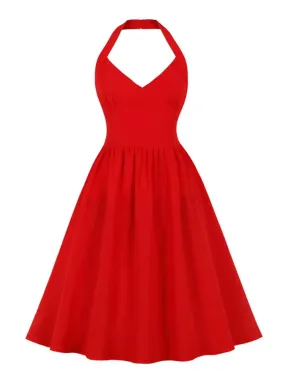 Robe Vintage  Rockabilly Rouge