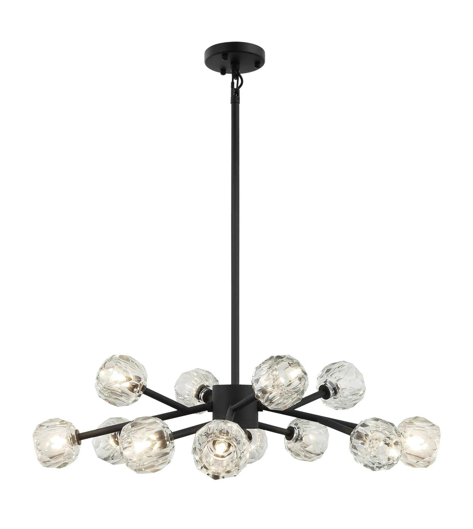 ROSA Chandelier Noir - C61412MB | MATTEO