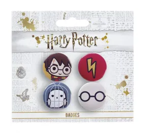 Set de 4 badges Cutie Harry Potter