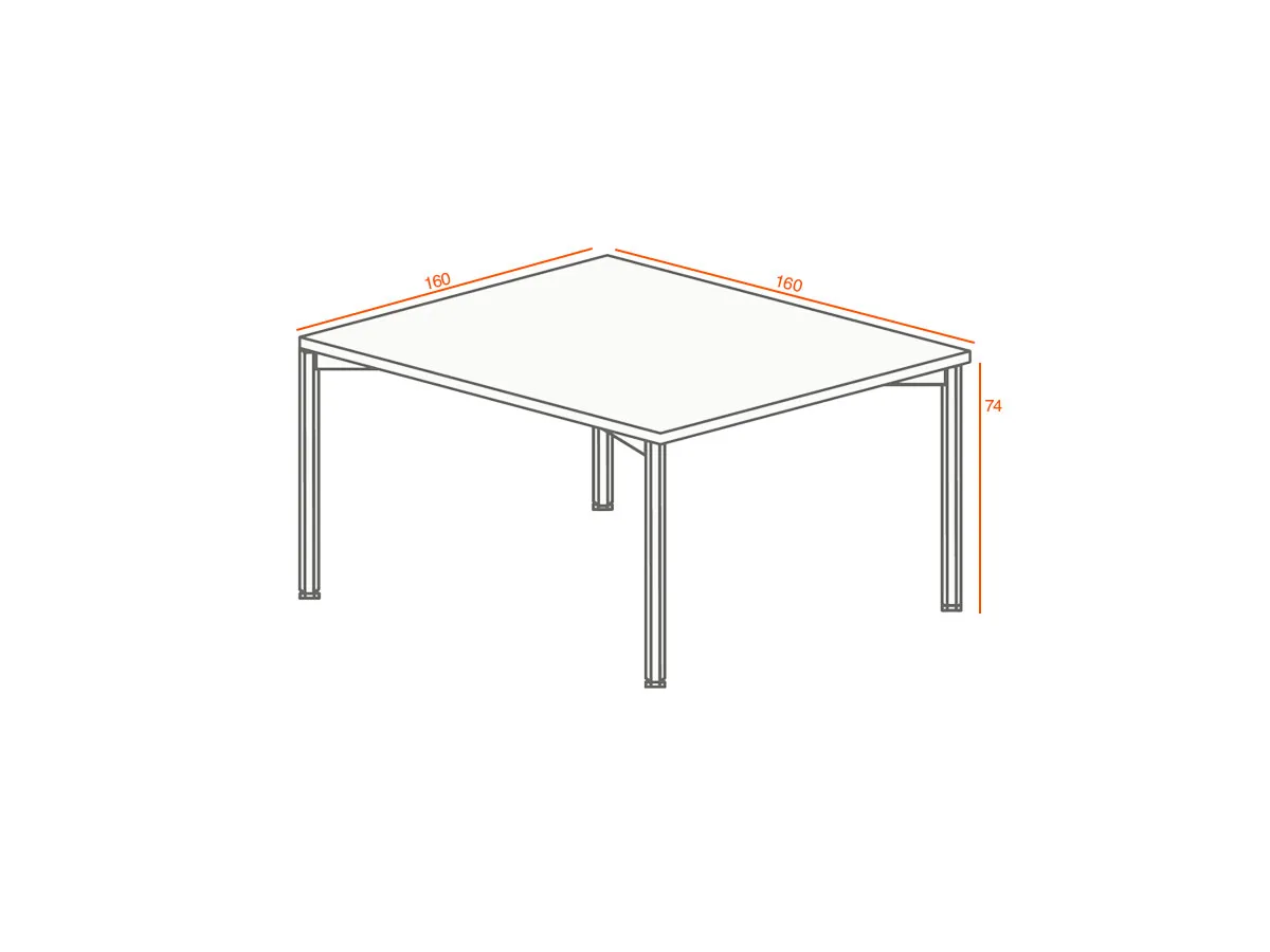 Sevé Grupo - Table de réunion carrée AXY