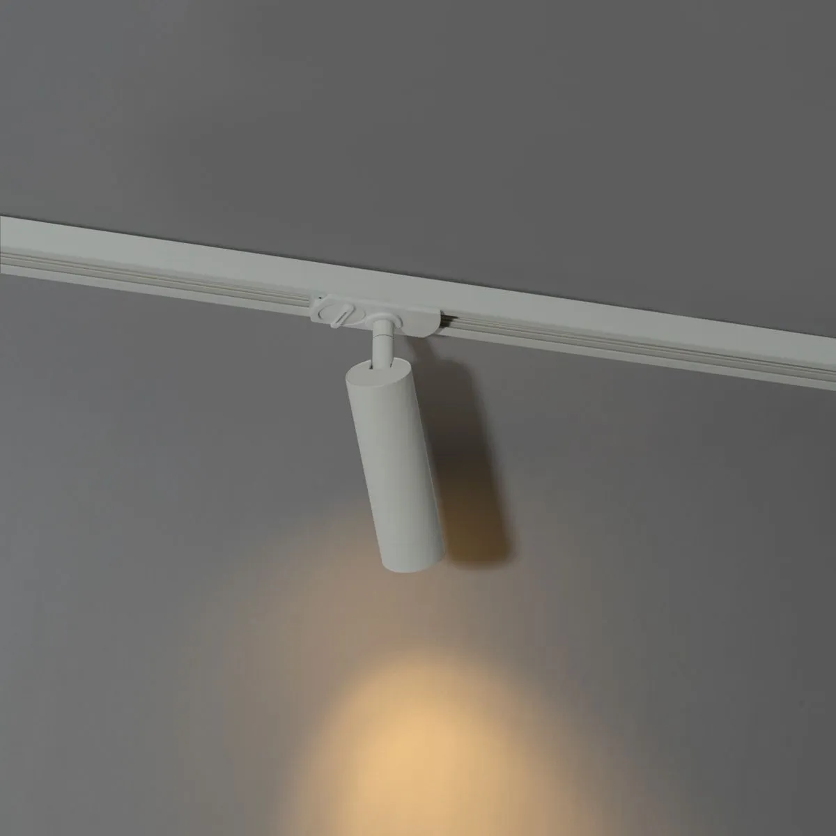 Spot blanc moderne pour système sur rail monophasé 35 mm - Iconic Jeana Luxe