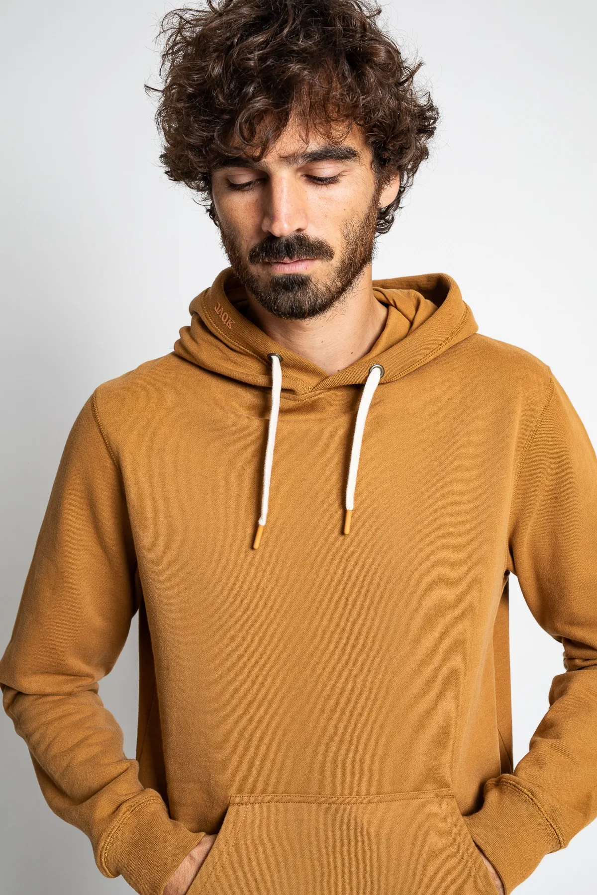 Sweat Square hoodie à capuche -  Sweat en 100% coton pour homme - JAQK Taille S Couleur Riesling