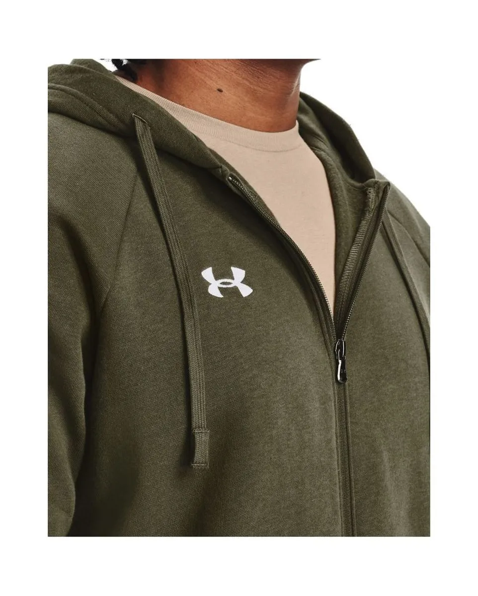 Sweat zip à capuche Homme UA RIVAL FLEECE FZ HOODIE Vert