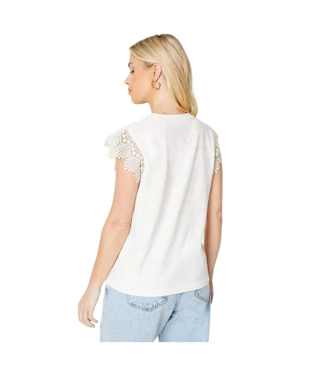 T-shirt femme blanc cassé Principles