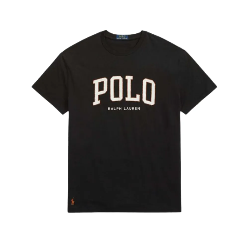 t-shirt logo ralph lauren black - Sport Aventure