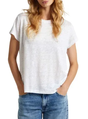 T-shirt Pepe Jeans Lilian Blanc pour Femme