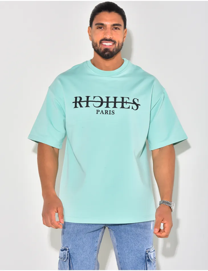 T-shirt "Riches Paris" barré / 61149 - JEANS INDUSTRY