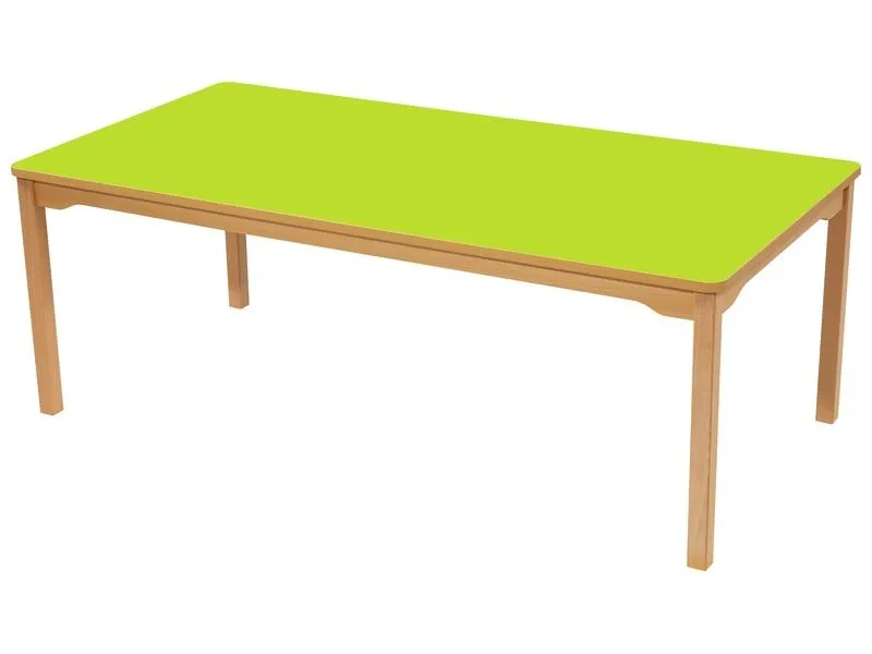 TABLE PLATEAU STRATIFIÉ - PIÉTEMENT BOIS - Rectangle 160x80 cm