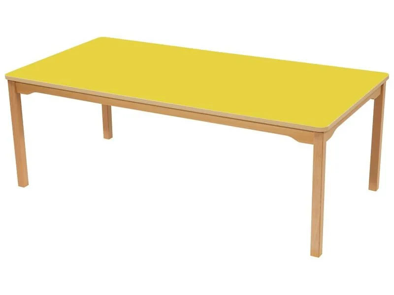 TABLE PLATEAU STRATIFIÉ - PIÉTEMENT BOIS - Rectangle 160x80 cm