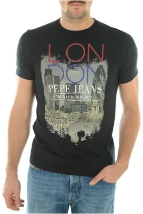 Tee shirt manches courtes Homme PEPE JEANS PM501900 DONATO NOIR