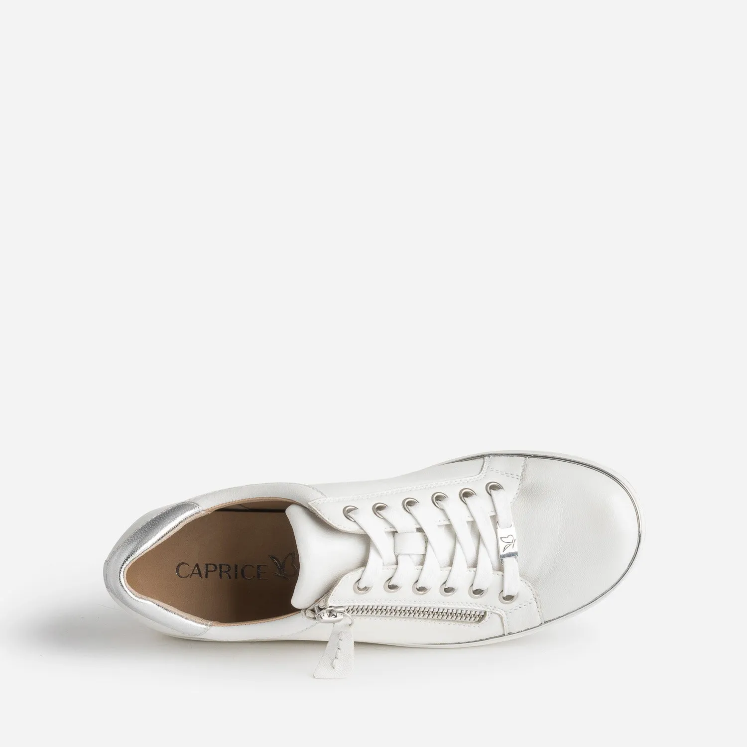 Tennis CAPRICE blanche en cuir - Baskets / Tennis Femme | ERAM