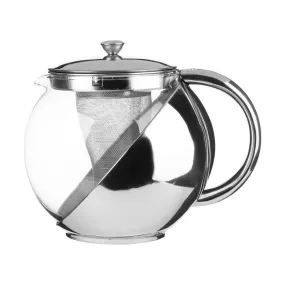 Théière en inox et verre avec filtre 1,1 l