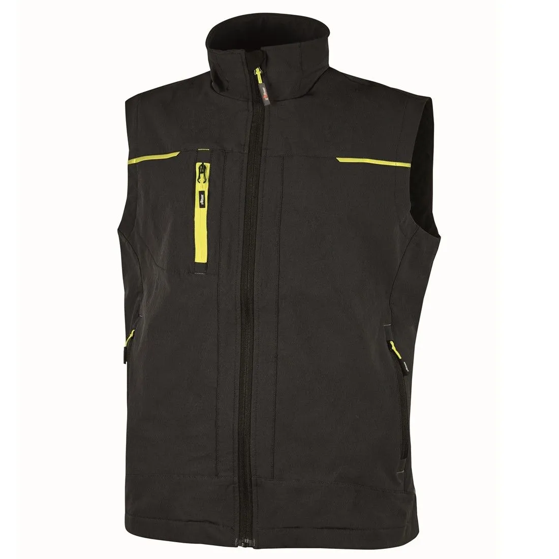 U-Power - Gilet de travail en tissu noir SATURN