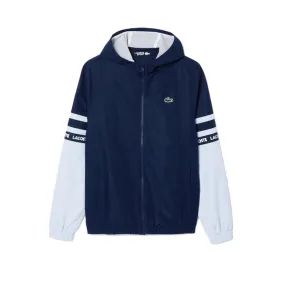 VESTE DE SURVÊTEMENT LACOSTE TENNIS SPORTSUIT BANDE SIGLÉE BLEU MARINE ET BLEUE